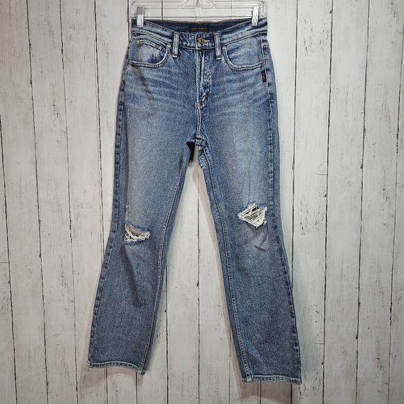 Silver Jeans Denim - NWOT Silver Jeans Women’s Frisco Straight Distressed Size 26 Western Glove Works